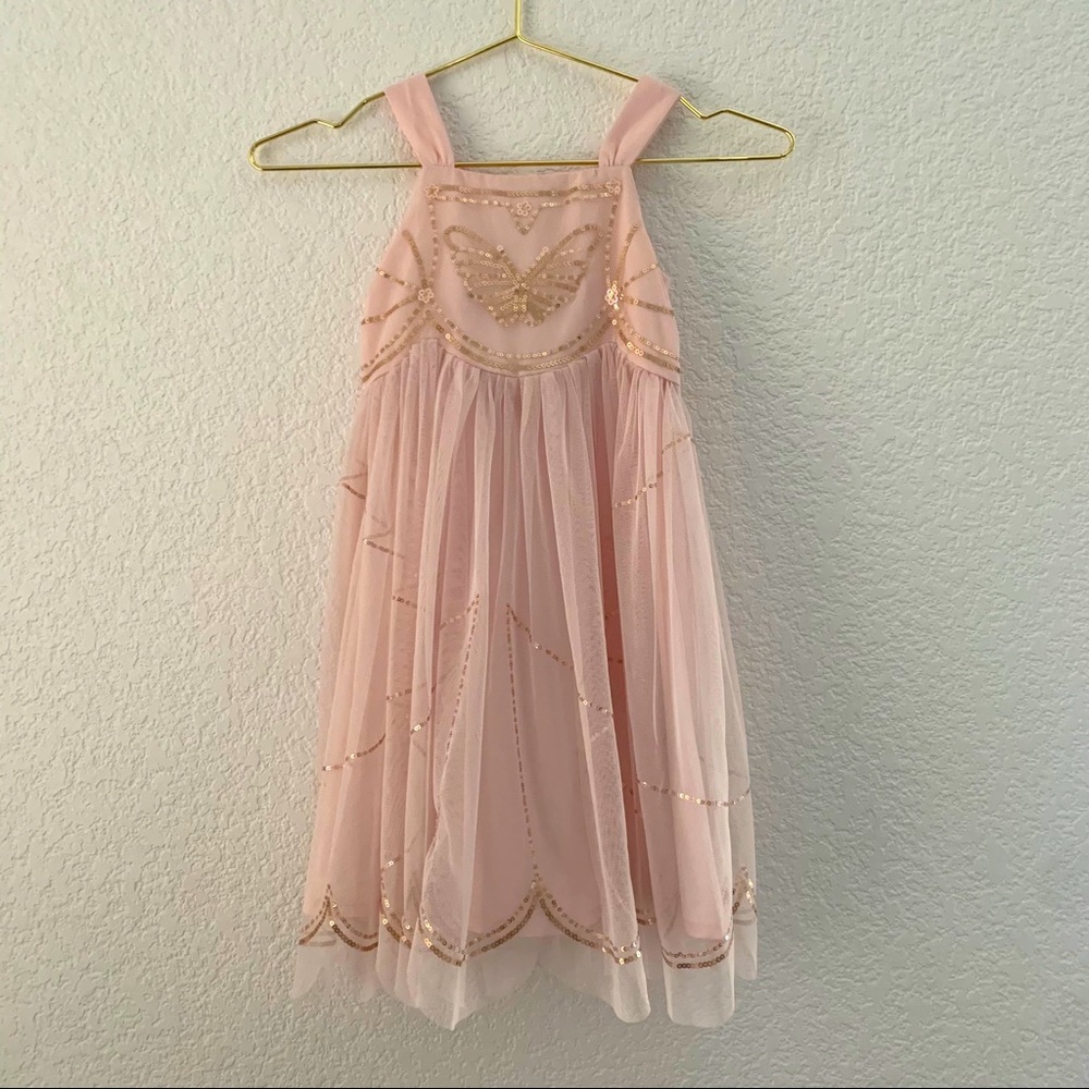 Girls pink and gold dress
